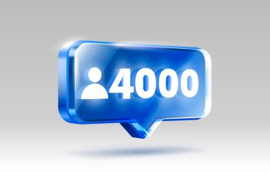 Teşekkürler takipçiler, 4k çevrimiçi sosyal grup, mutlu bayrak kutlamaları, Vektör