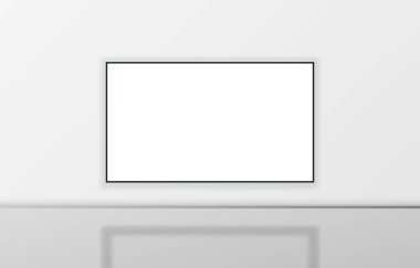 Sahne sunumları tahtası, masa beyazı ekran. Vektör