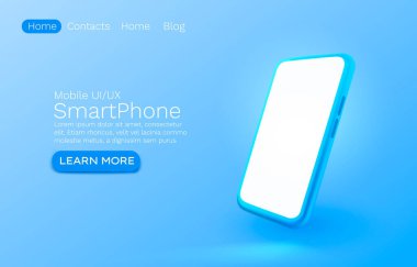 Akıllı telefon mobil ekranı, teknoloji mobil ekran ışığı. Vektör