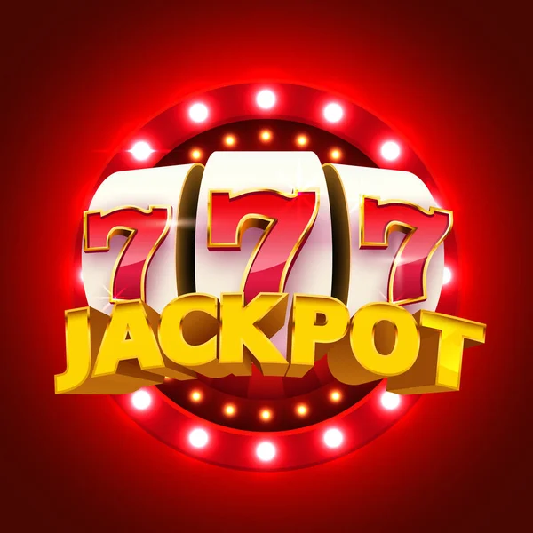 Slot machine wint de jackpot. 777 Groot win casino concept. — Stockvector