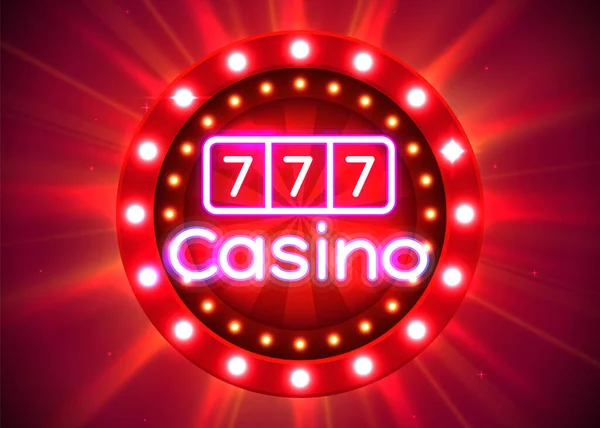 Banner de luxo Casino. 777 Conceito de casino Big win. — Vetor de Stock