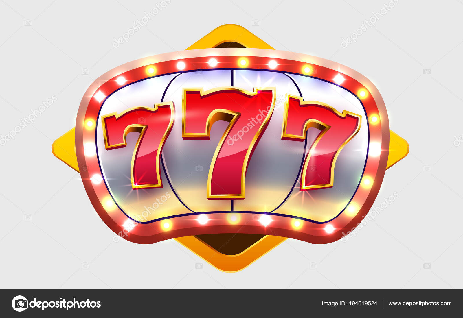 スロットマシンがジャックポットを獲得します。777ビッグウィンカジノのコンセプト. ストックベクター ©hobbit_art 494619524, image size:1600x1100