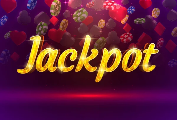 Jackpot Casino Münze, Cash-Maschine spielen jetzt. Vektor — Stockvektor