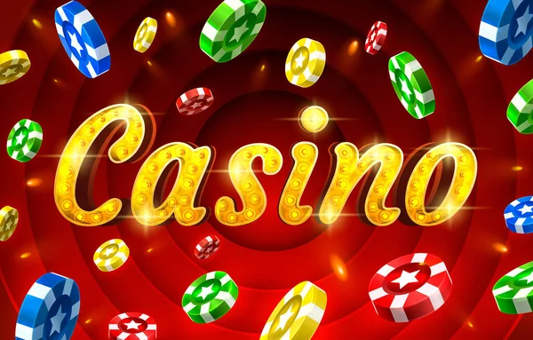 Casino slots pictogrammen, slot sign machine, nacht Vegas. Vector — Stockvector