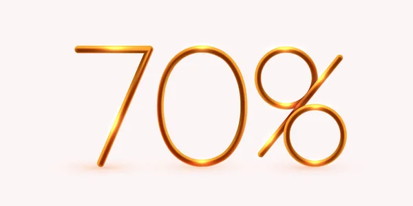 70% kedvezmény. Kedvezményes kreatív kompozíció. Mega Eladó vagy 70 százalékos bónusz szimbólum. — Stock Vector