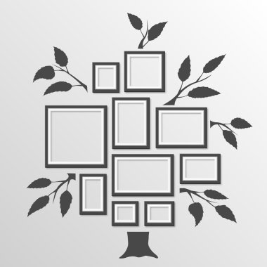 Tree with frames clipart