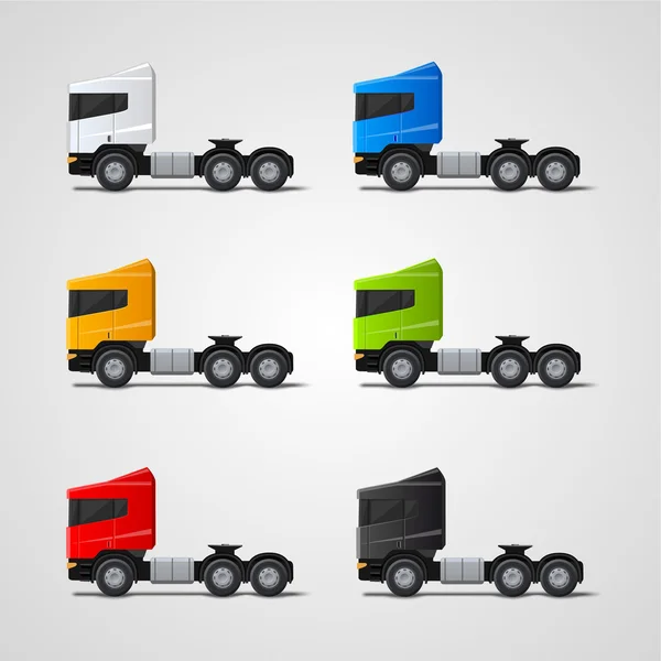 Colored trucks set — Stock Vector