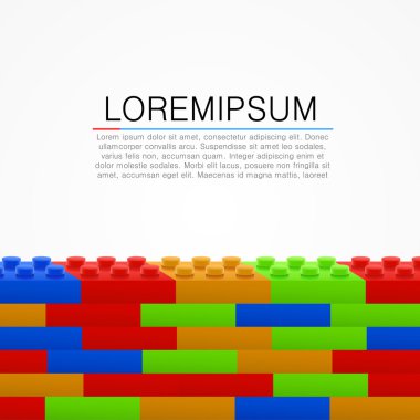 Plastik yapı taşları duvar.