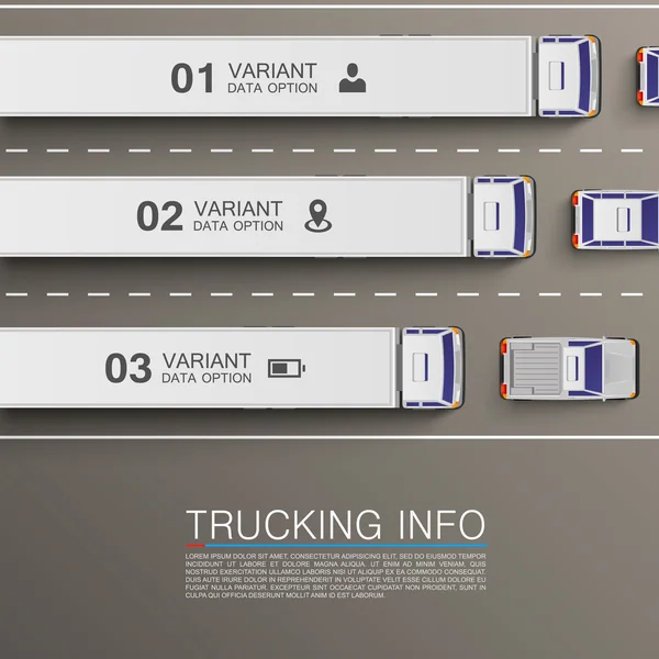 Transport de marchandises info — Image vectorielle