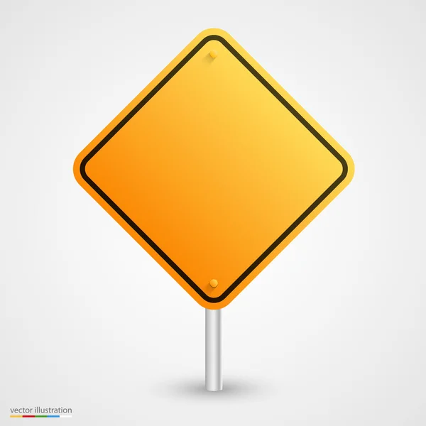 黄色的空道路标志 — 图库矢量图片