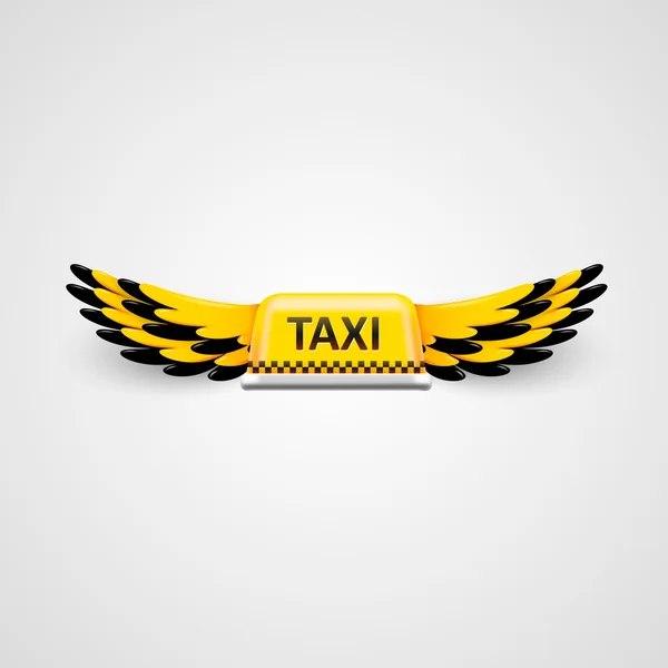 Táxi logotipo do negócio. conceito de táxi voador . — Vetor de Stock