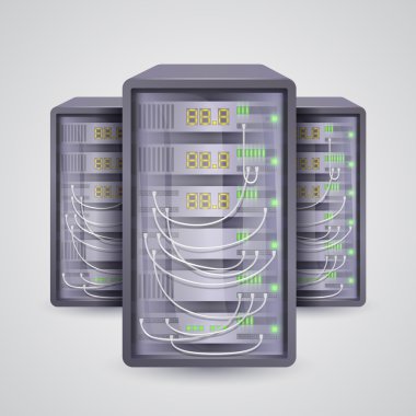 Sunucuları simgesi. Vektör