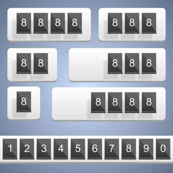 Číselné tabuli. Vektor — Stockový vektor