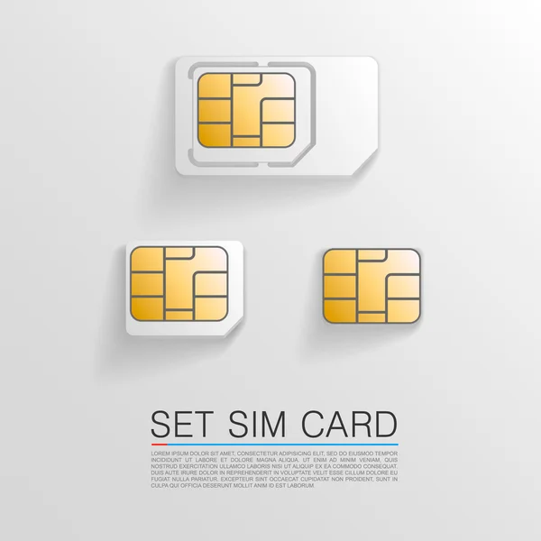 Set SIM-kaart — Stockvector