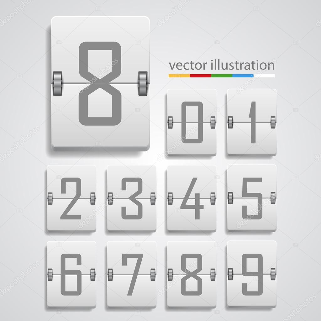 Numeric scoreboard. Vector