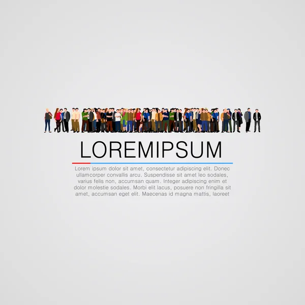 Sıraya dizilmiş bir grup insan.