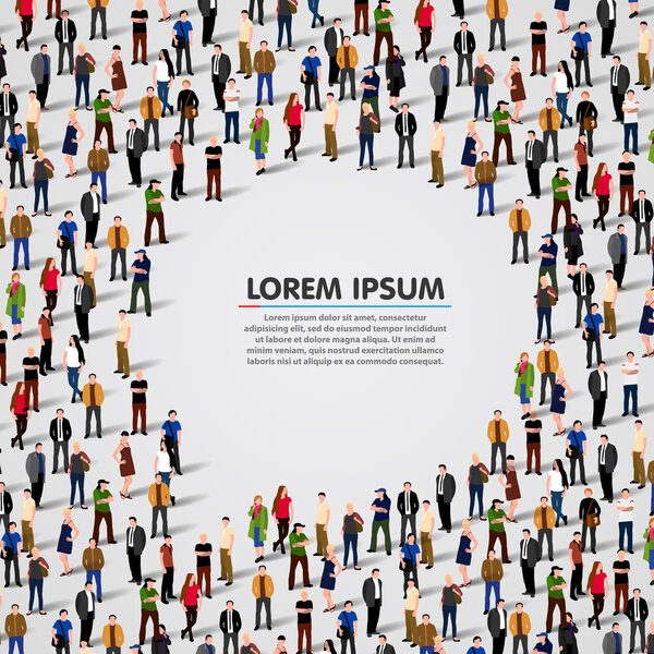 Большая группа людей в чате пузырь
.