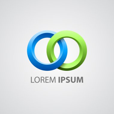 Sonsuzluk işareti yüzüğü. Vektör