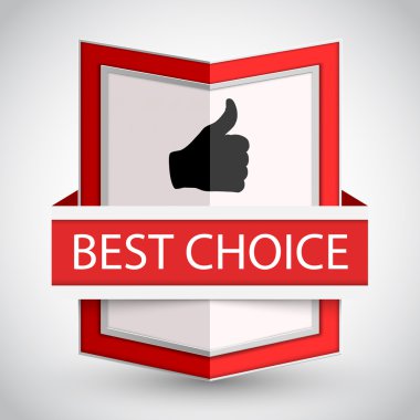 Beyaz arka plan üzerinde en iyi seçim rozet.