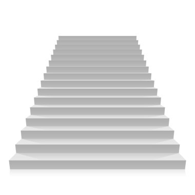 Beyaz bir arka plan üzerinde adım