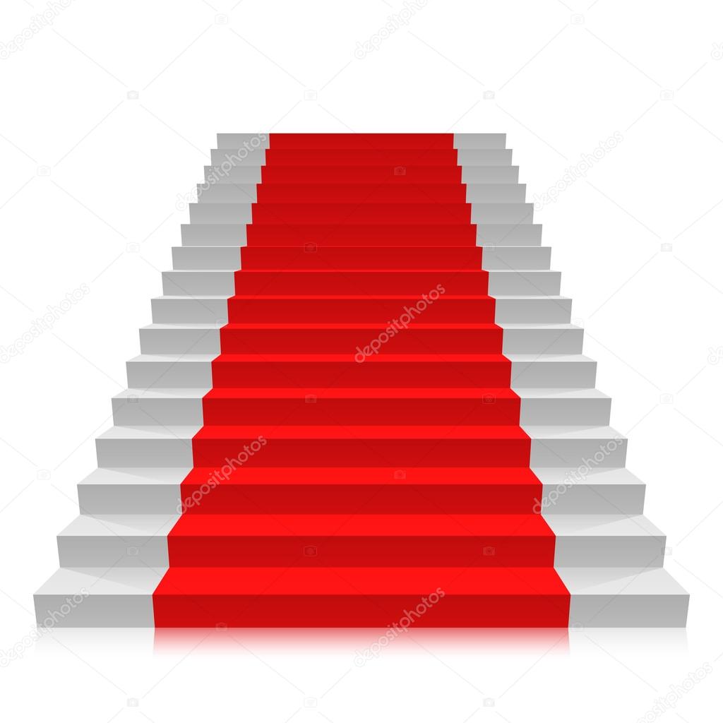 Stair carpet on a white background