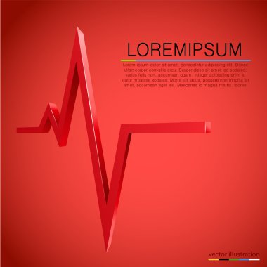 Kardiyogram dalga geçmiş. Tıp kavramı.