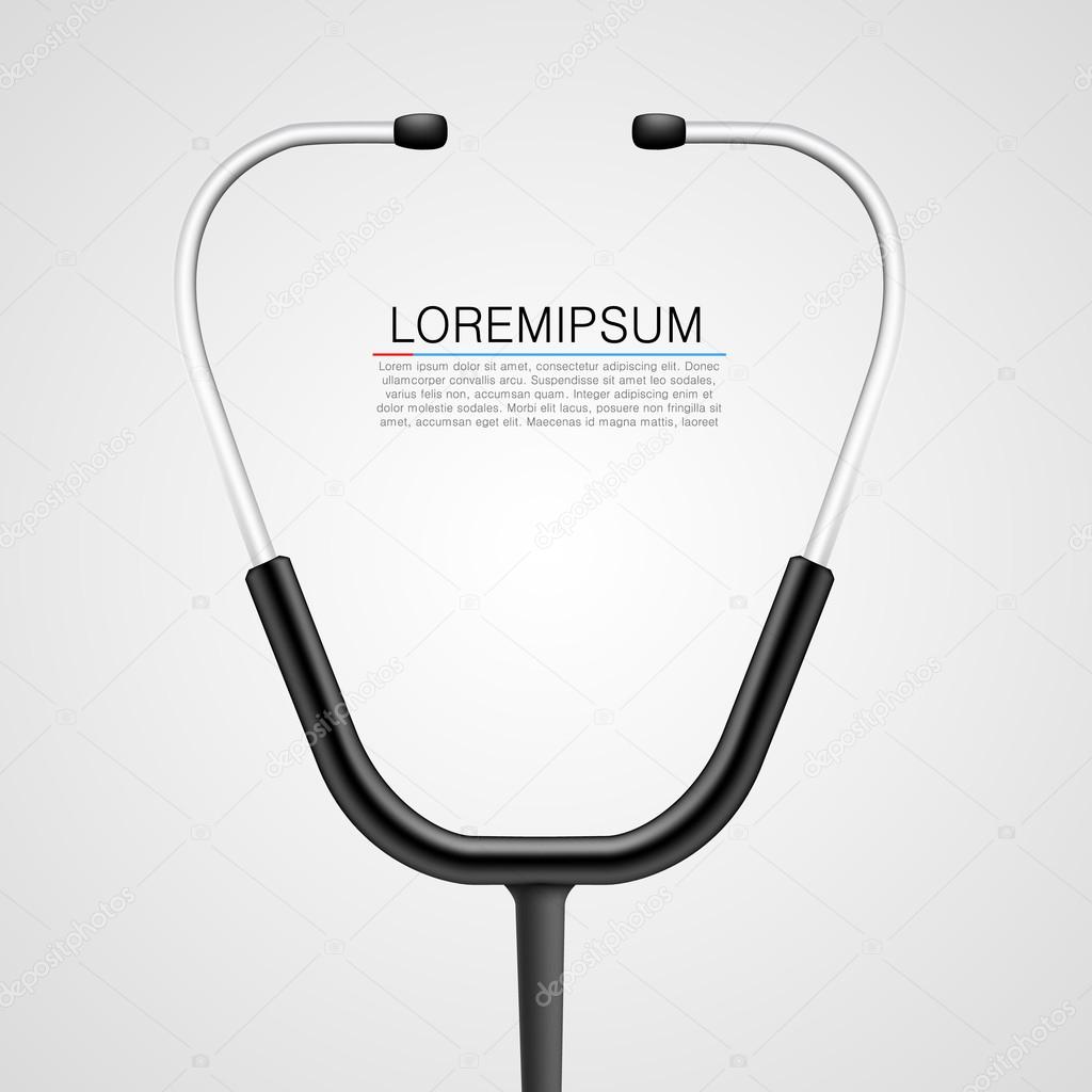Stethoscope bright background. Medical concept.