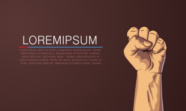 Yumruk el karanlık afiş metin yer ile