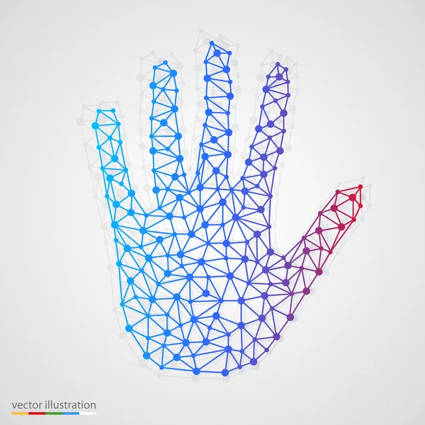 Creative concept of the human hand — Stock Vector