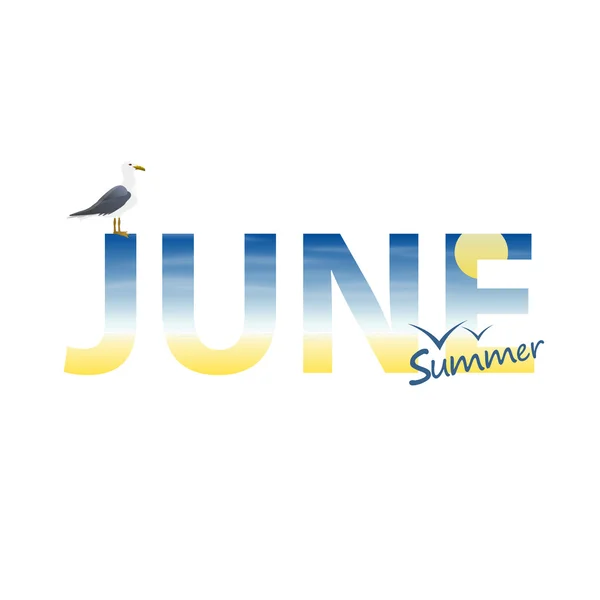 Bannerjahr im Juni — Stockvektor