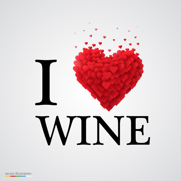 я люблю вино знак сердца
.
