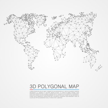 Map 3d polygon clipart
