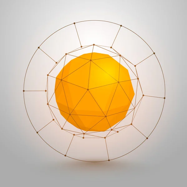 情報の多角形の球 — ストックベクタ