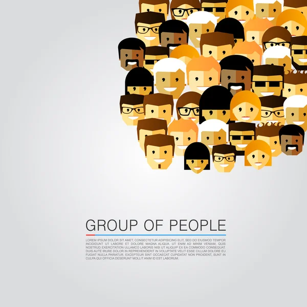 Gran grupo de personas — Vector de stock