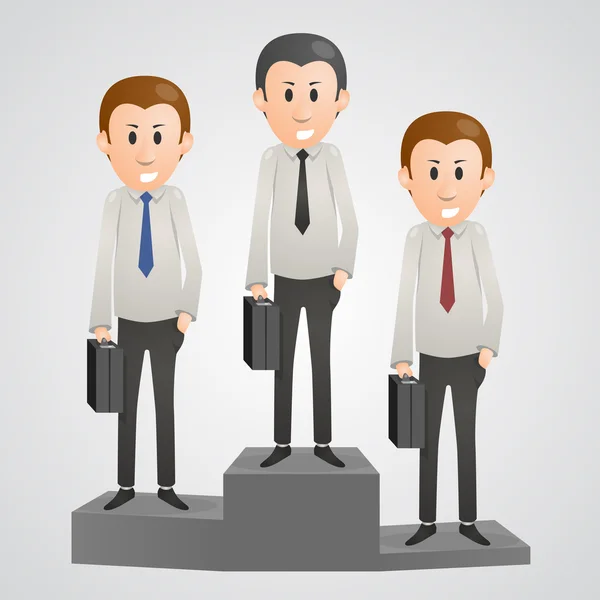 Office man on a pedestal — Stock Vector