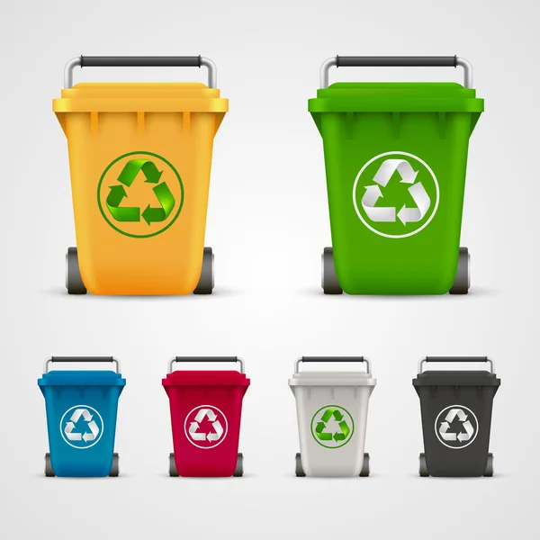Conjunto de basura ecológica — Vector de stock