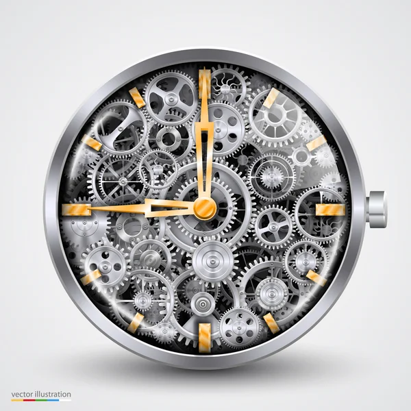 Vector hours of gears — Stock Vector
