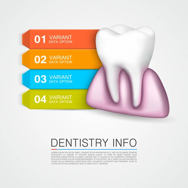 Dentistry info medical art creative — Stock Vector