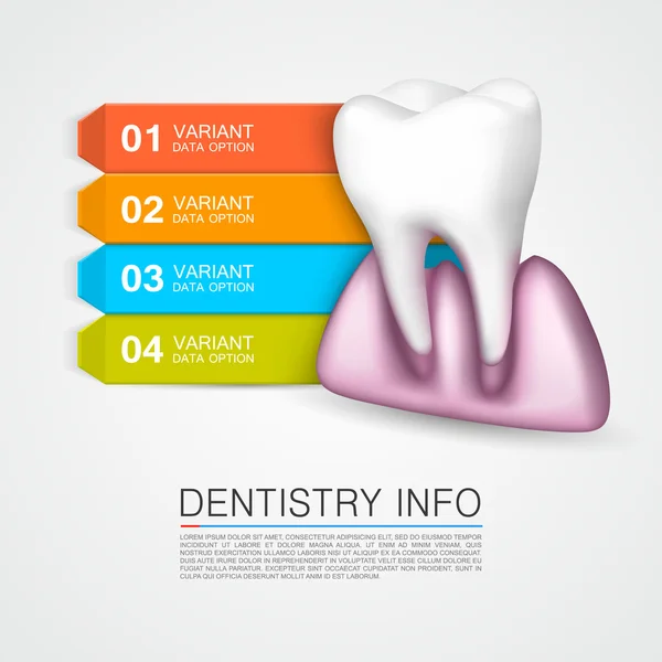Dentistry info medical art creative. — Stock Vector