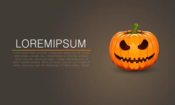 Pumpa för Halloween mörka banner — Stock vektor