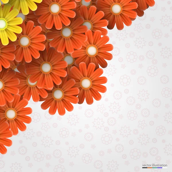 Fondo de flores abstractas. Ilustración vectorial — Vector de stock