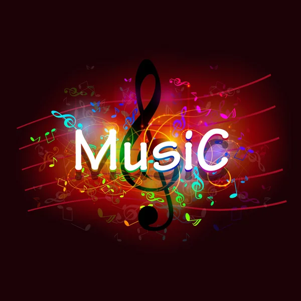 Music label on a black background — Stock Vector