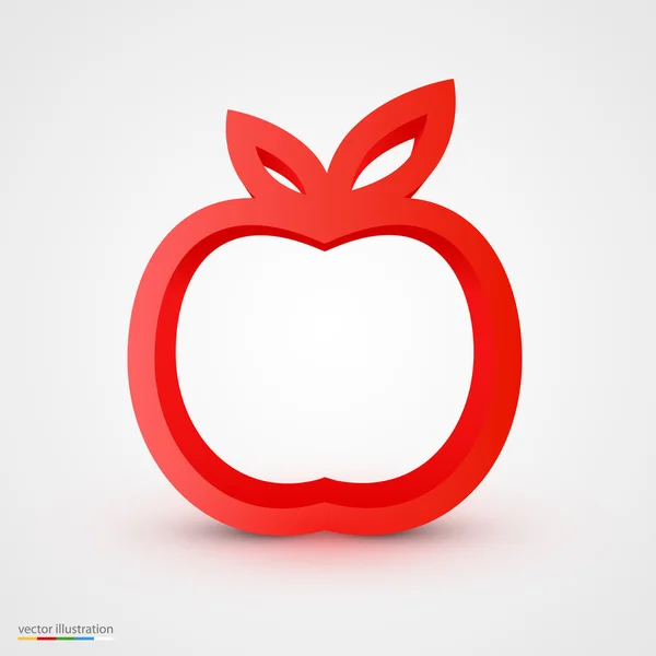 Red apple icon — Stock Vector