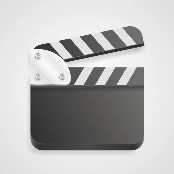 Clapperboard sur fond blanc — Image vectorielle