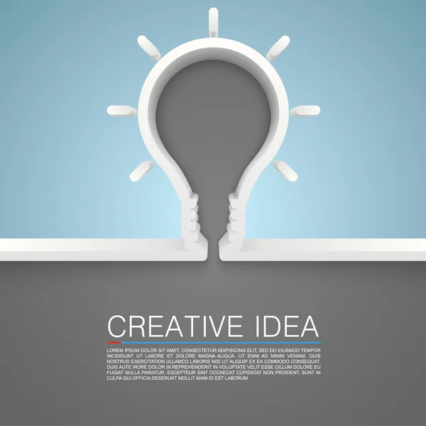 Kreative Ideenlampe — Stockvektor