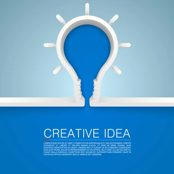 Kreativ idé lampa — Stock vektor