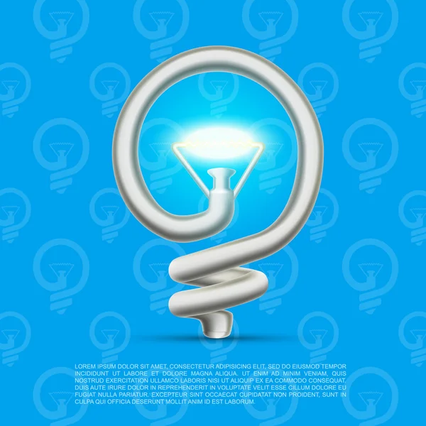 Lampe créative en hélice — Image vectorielle