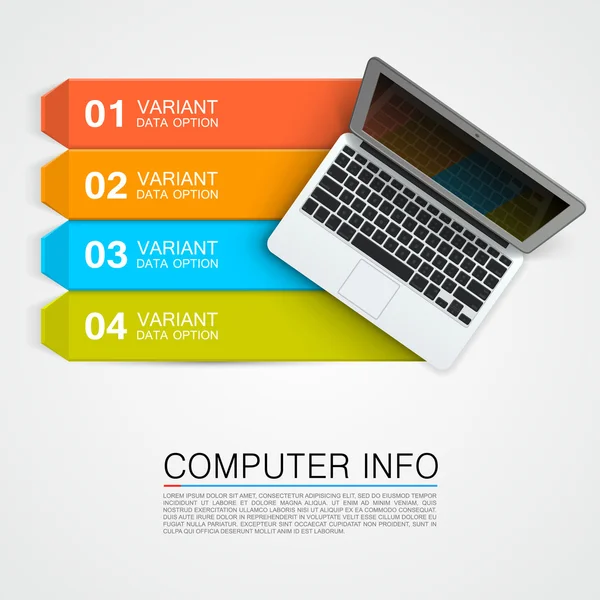 Computer info banner — Stockvector