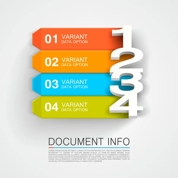 Banner de información del documento — Vector de stock