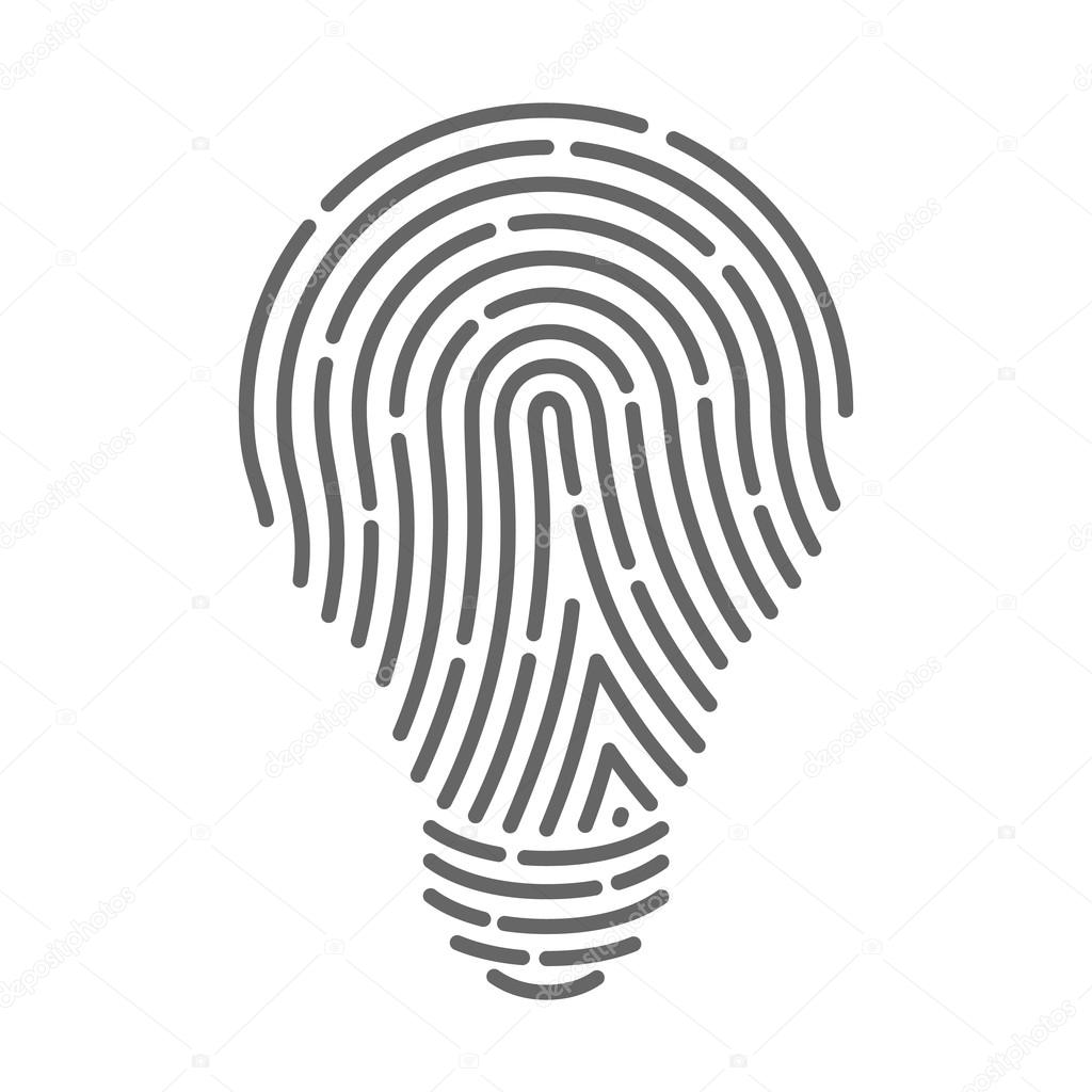 Symbol fingerprint as light bulbs